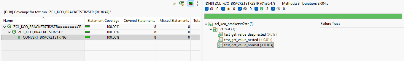 ABAP Unit Test Coverage 100 Prozent Erfolg