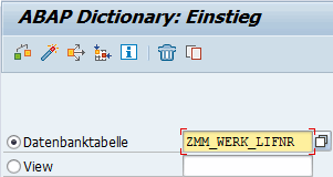 SE11 Datenbanktabelle anlegen