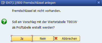 Fremdschlüssel für WERKS prüfen