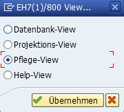 Viewtyp Pflegeview festlegen