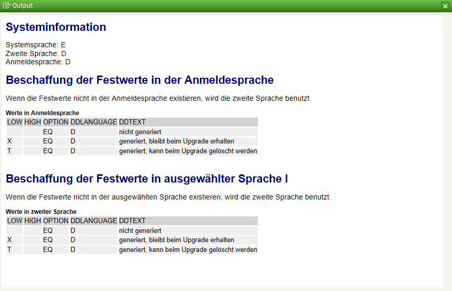 Anzeige von Festwerten der ABAP-Domäne im SAP GUI