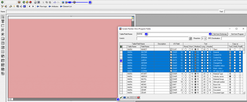 Table Control Layout Wizard Übersicht