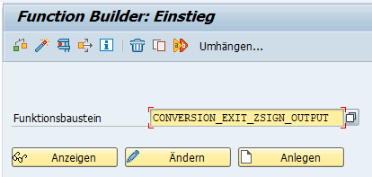 SE37 Baustein OUTPUT anlegen