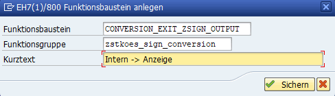 SAP GUI Baustein zu Funktionsgruppe zuordnen