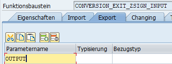 Exporting Parameter fuer INPUT definieren