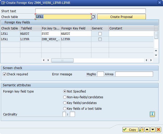 Assign foreign key table LFA1