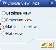 Select maintenance view type