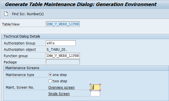 Configure function group and screen 1