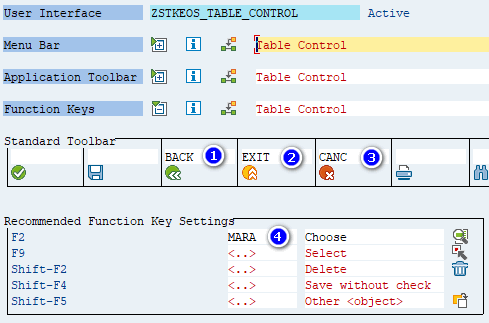 SAP PF-Status Configuration for Screen 0100