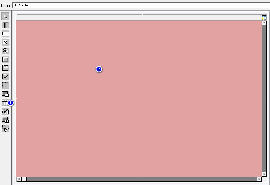Place Table Control on Screen 100