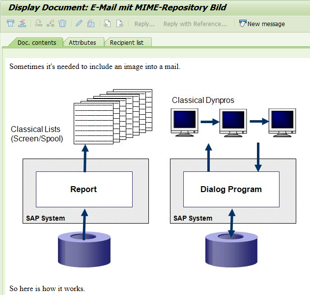 HTML email preview with embedded image inside Microsoft Outlook
