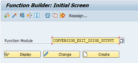 SE37 create function module OUTPUT initial screen