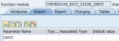 Define importing parameters for INPUT module