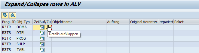 SAP ALV with collapsed detail lines view