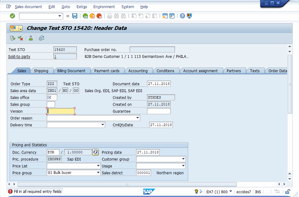Successful runtime enforcement in header log