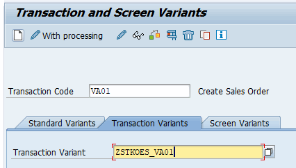 SHD0 – create transaction variant for VA01